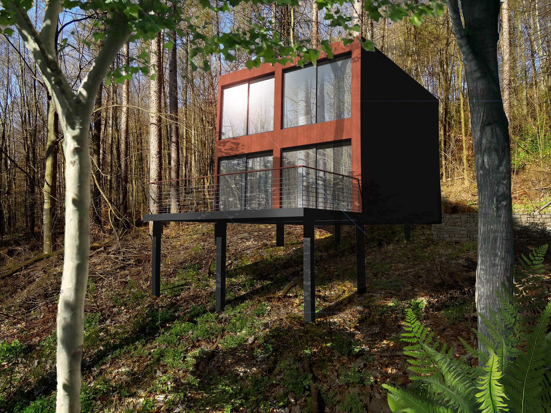 Habitation dans les bois